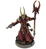 Games Workshop CHAOS SPACE MARINES Chaos sorcerer converted #2 WELL PAINTED Warhammer 40K