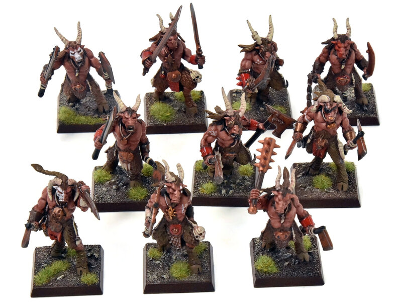 Games Workshop BEASTMEN 10 Gors #3 PRO-PAINTED Fantasy