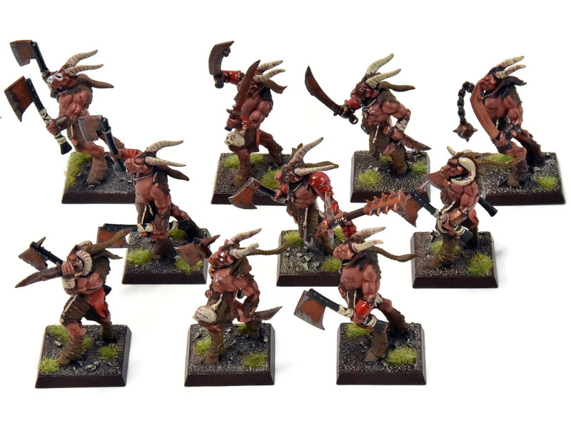Games Workshop BEASTMEN 10 Gors #3 PRO-PAINTED Fantasy