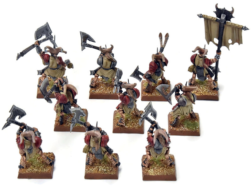 Games Workshop BEASTMEN 10 Bestigors #5 PRO-PAINTED Fantasy
