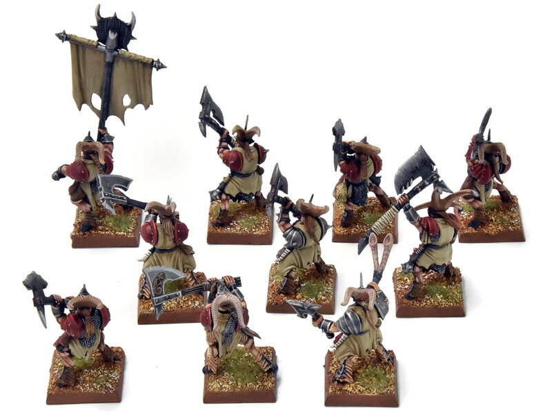 Games Workshop BEASTMEN 10 Bestigors #4 PRO-PAINTED Fantasy