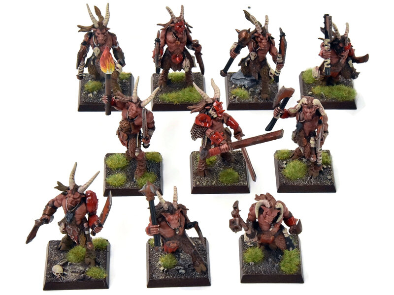 Games Workshop BEASTMEN 10 Gors #4 PRO-PAINTED Fantasy