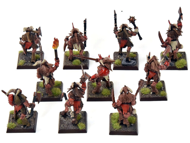 Games Workshop BEASTMEN 10 Gors #4 PRO-PAINTED Fantasy