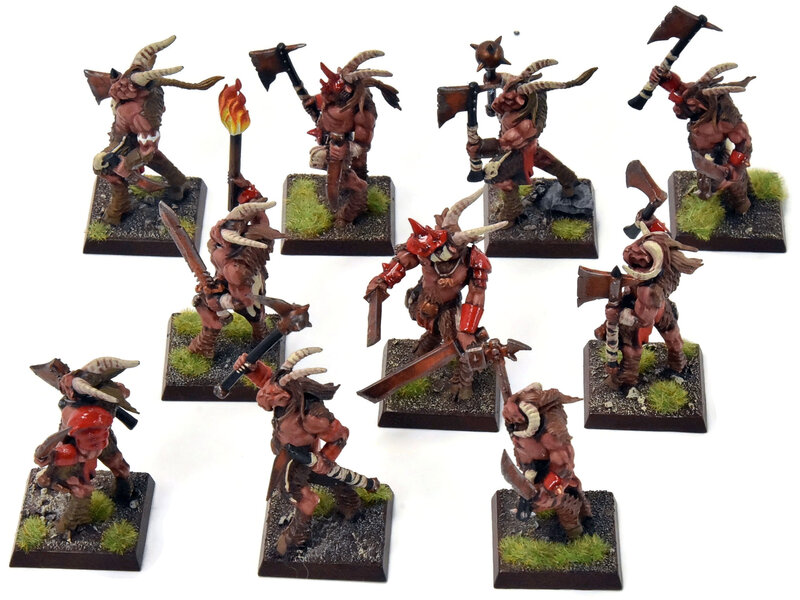Games Workshop BEASTMEN 10 Gors #4 PRO-PAINTED Fantasy