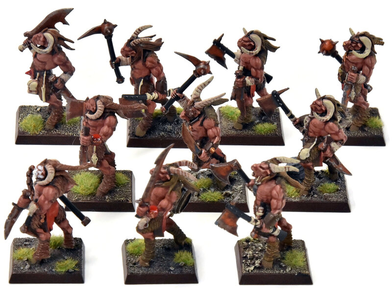 Games Workshop BEASTMEN 10 Gors #2 PRO-PAINTED Fantasy