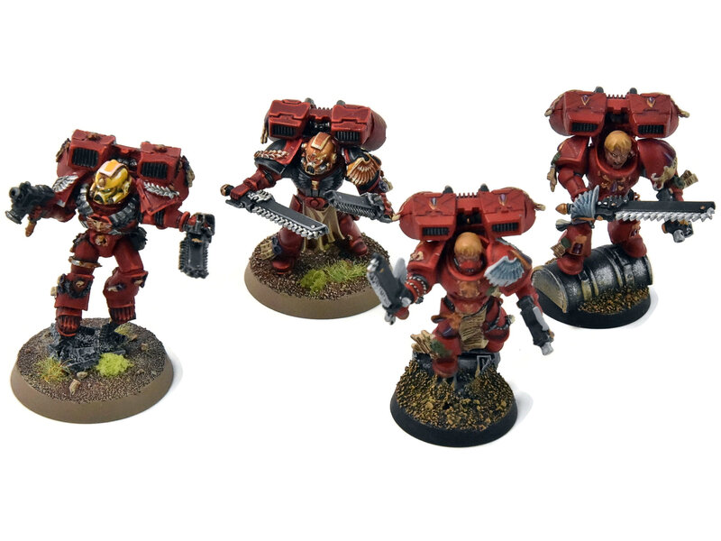 Games Workshop BLOOD ANGELS 4 Sternguard veterans with Jump Pack #3 PRO PAINTED Warhammer 40K