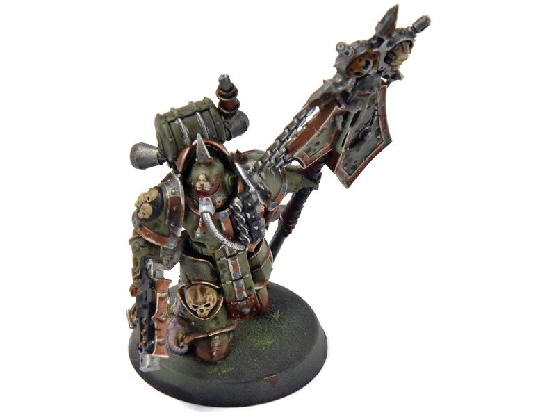 Games Workshop DEATH GUARD Plague Marine Icone Bearer #1 WELL PAINTED Warhammer 40K