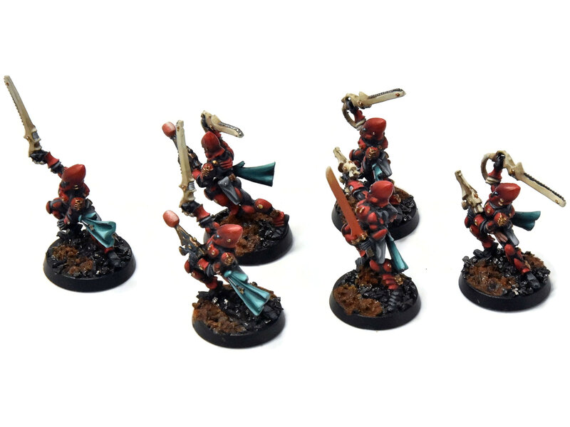 Games Workshop AELDARI 6 Striking Scorpions #1 PRO PAINTED Converted METAL