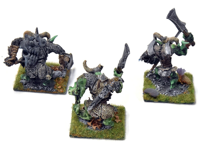 Games Workshop BEASTMEN 3 Chaos Trolls #2 WELL PAINTED Metal