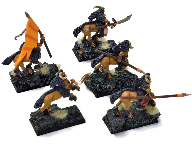 Games Workshop BEASTMEN 5 Centigor Herds #3 WELL PAINTED Metal