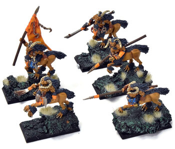 BEASTMEN 5 Centigor Herds #3 WELL PAINTED Metal