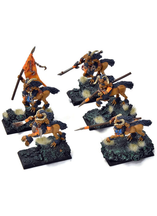BEASTMEN 5 Centigor Herds #3 WELL PAINTED Metal