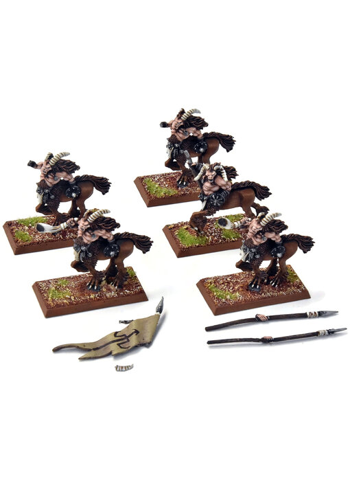 BEASTMEN 5 Centigor Herds #2 PRO PAINTED Metal reassembly missing some horns