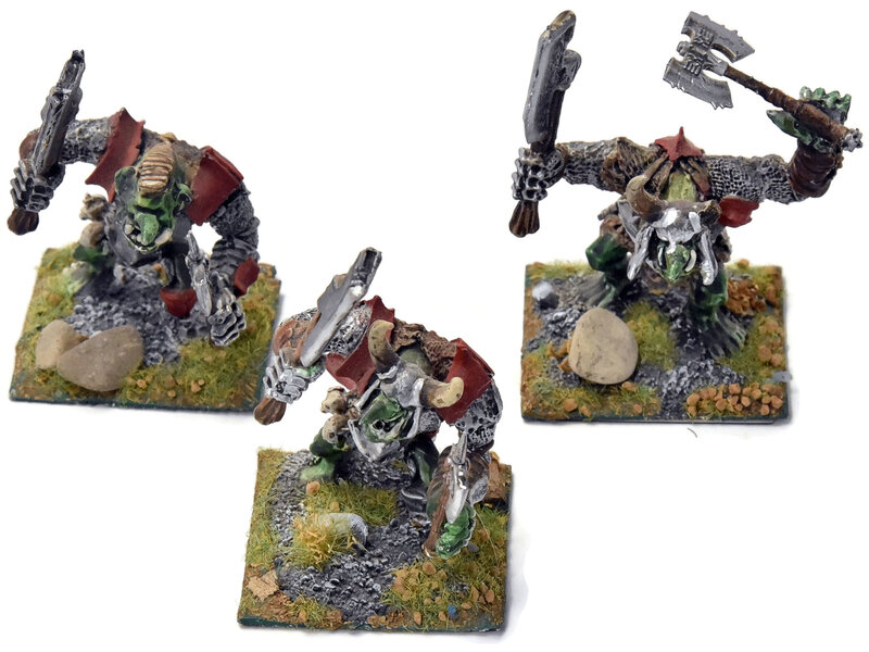 Games Workshop BEASTMEN 3 Chaos Trolls #1 WELL PAINTED METAL Warhammer Fantasy