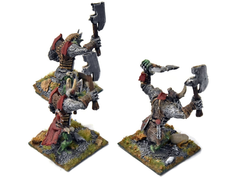 Games Workshop BEASTMEN 3 Chaos Trolls #1 WELL PAINTED METAL Warhammer Fantasy