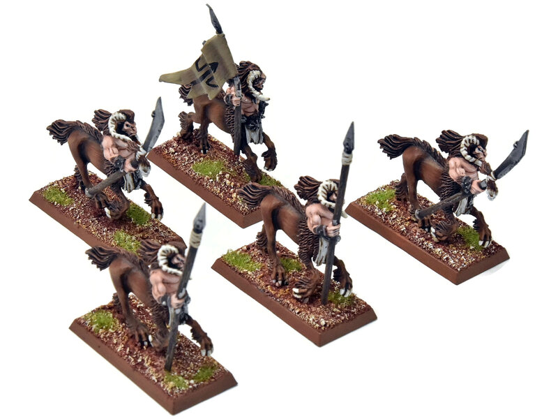 Games Workshop BEASTMEN 5 Centigor Herds #1 PRO PAINTED Metal