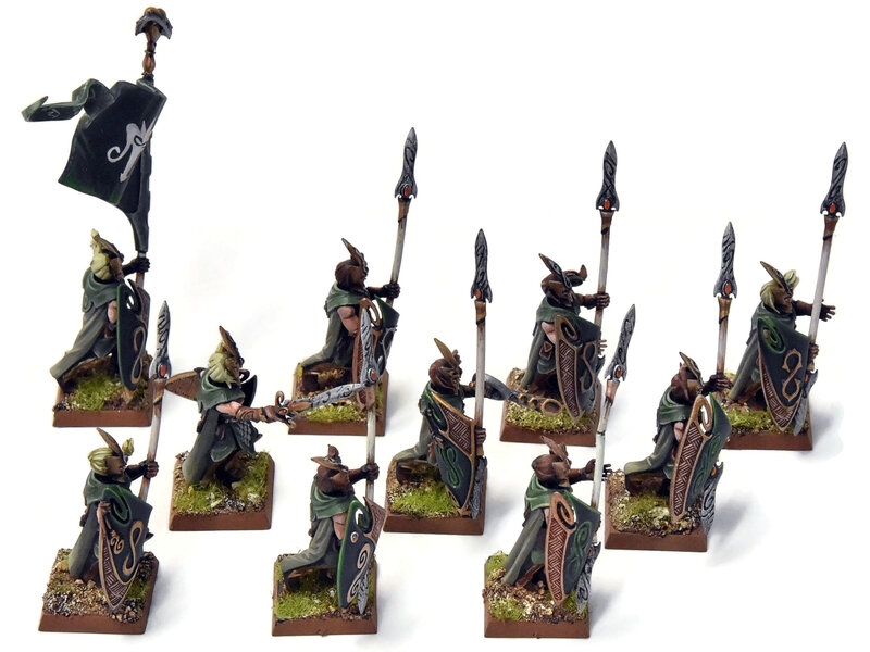 Games Workshop WOOD ELVES 10 Eternal Guards #1 PRO PAINTED Warhammer Fantasy