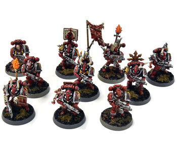 CHAOS SPACE MARINES World Eaters 10 Chaos Space Marines #3 WELL PAINTED 40K