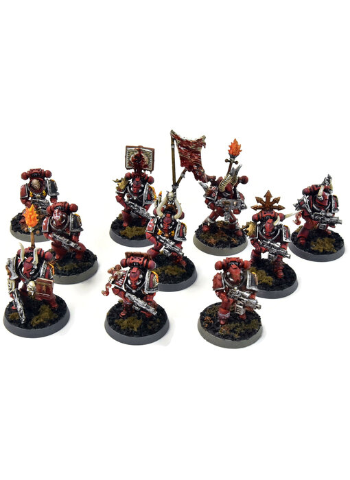 CHAOS SPACE MARINES World Eaters 10 Chaos Space Marines #3 WELL PAINTED 40K