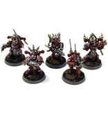 Games Workshop CHAOS SPACE MARINES World Eaters 5 Chaos Space Marines #2 WELL PAINTED 40K