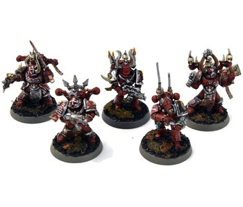 CHAOS SPACE MARINES World Eaters 5 Chaos Space Marines #2 WELL PAINTED 40K