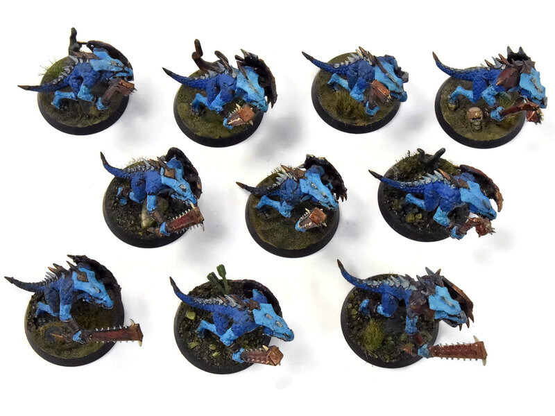 Games Workshop SERAPHON 10 Saurus Warriors #1 WELL PAINTED Sigmar