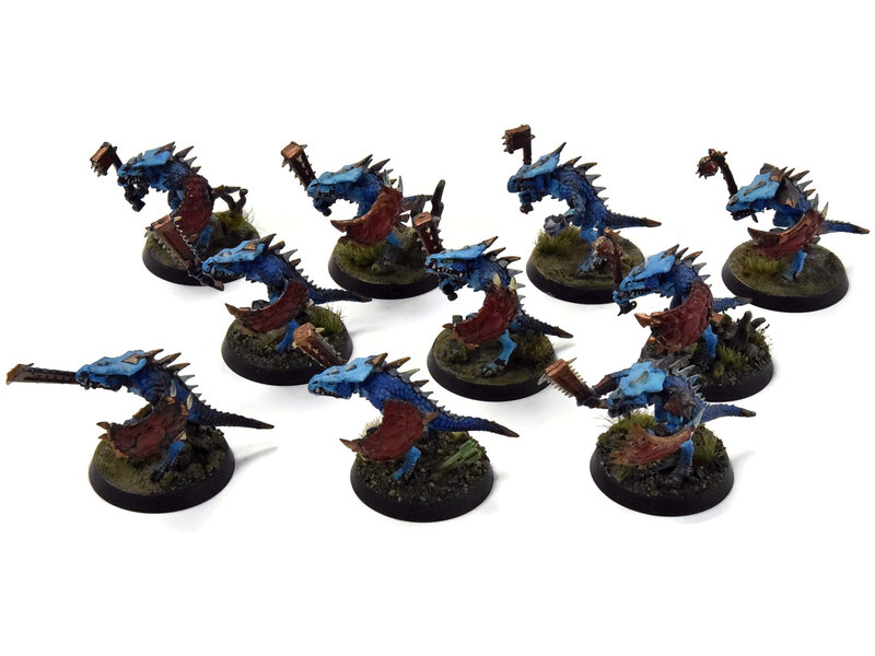 Games Workshop SERAPHON 10 Saurus Warriors #1 WELL PAINTED Sigmar