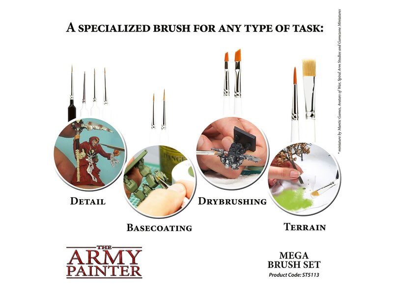The Army Painter Wargames Mega Brush Set