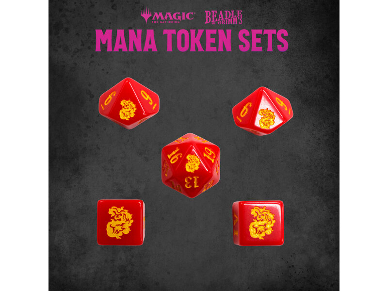 Magic The Gathering Beadle & Grimms Mtg Mana Token Set Red