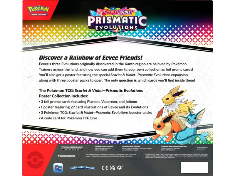 Pokémon Trading cards Pokemon Sv8.5 Prismatic Evolutions Poster Collection