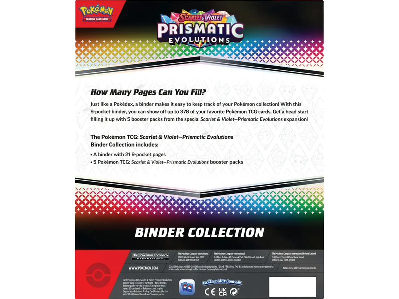 Pokémon Trading cards Pokemon Sv8.5 Prismatic Evolutions Binder Collection