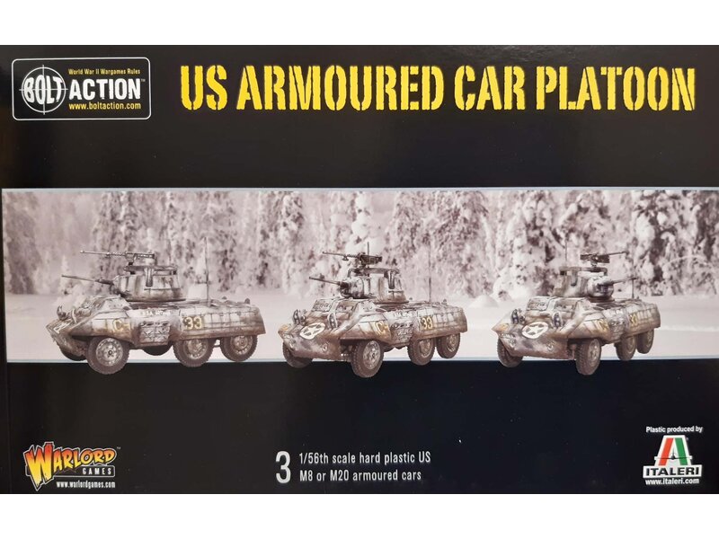 Warlord Games Bolt Action US Armoured Car Squadron (3 M8/M20 Greyhound Scout Cars)