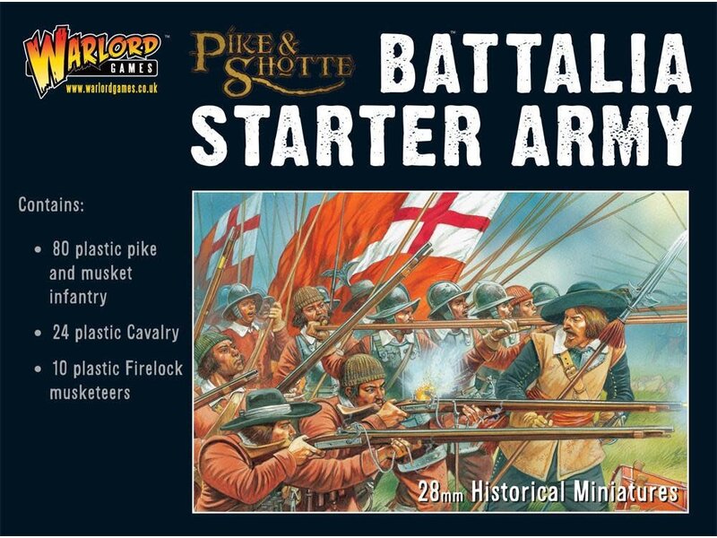 Warlord Games Pike & Shottle Battalia Starter Army Box (80 Inf, 24 Cav, 10 Firelocks)