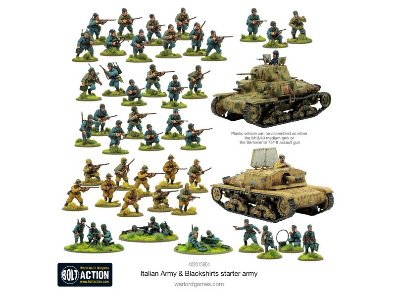 Warlord Games Bolt Action Italian Army & Blackshirts starter army
