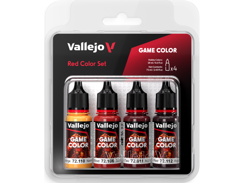 Vallejo Vallejo Game Color Set Red