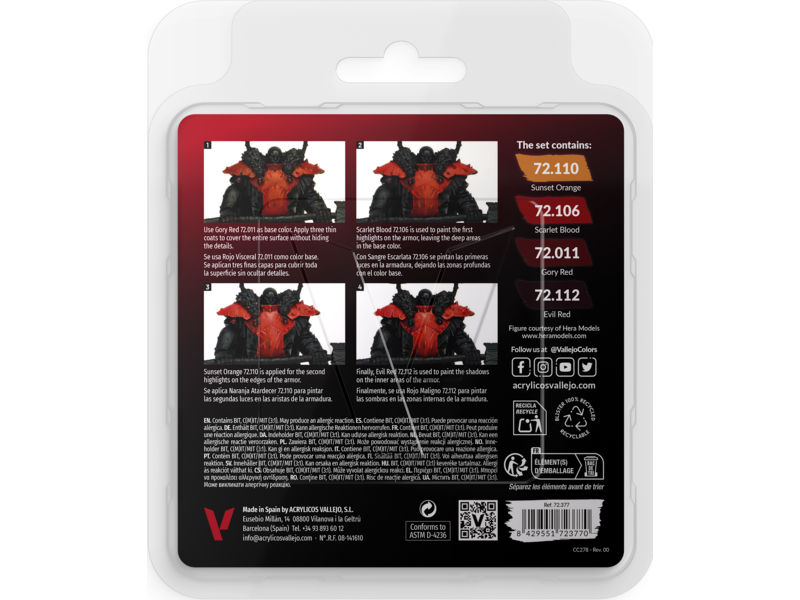 Vallejo Vallejo Game Color Set Red