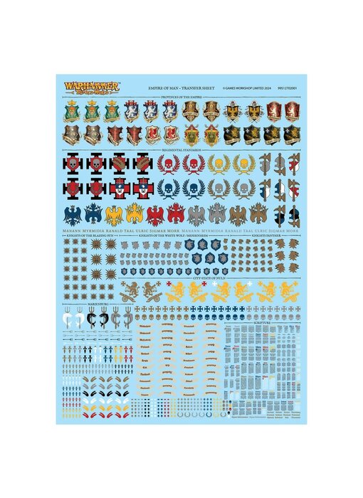 Tow Empire Of Man Transfer Sheet