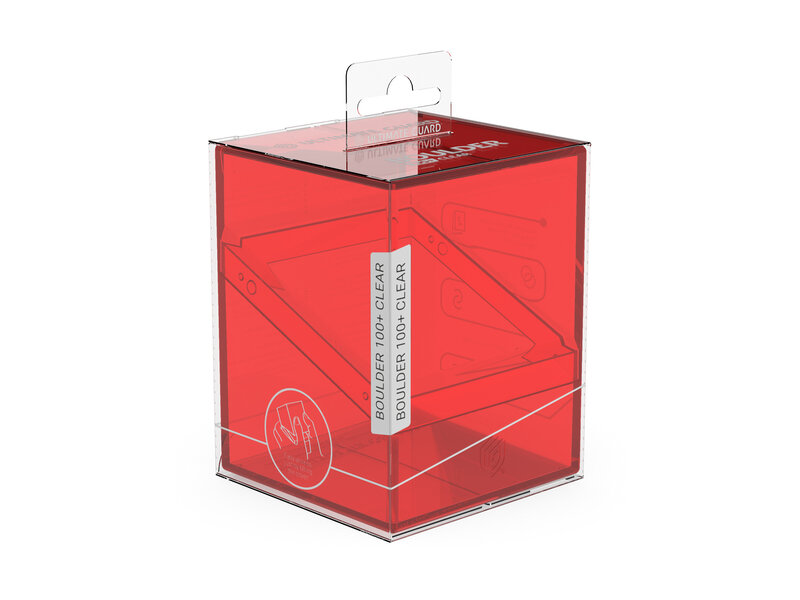 Ultimate Guard Deck Case Boulder 100+ Clear Ruby