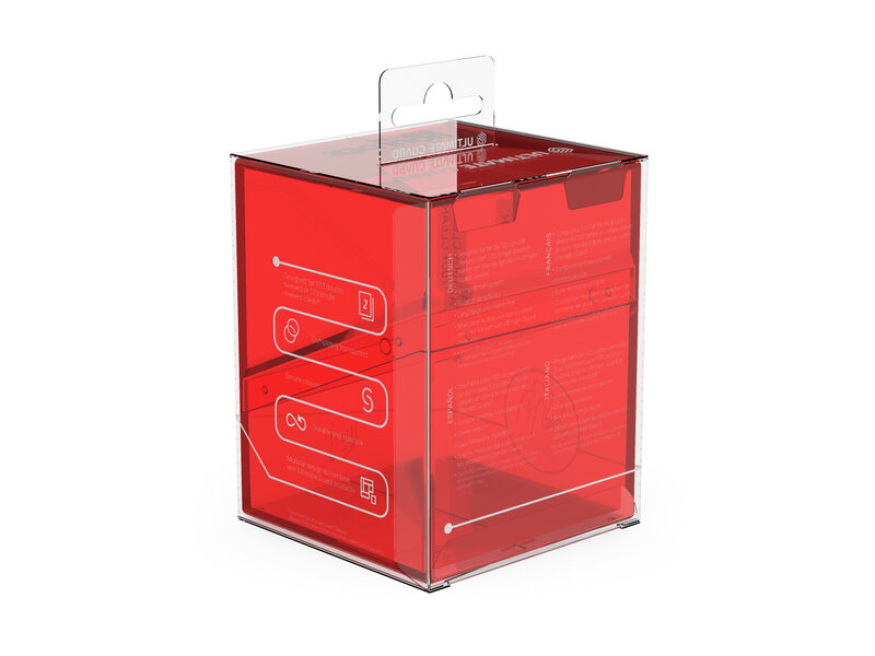Ultimate Guard Deck Case Boulder 100+ Clear Ruby