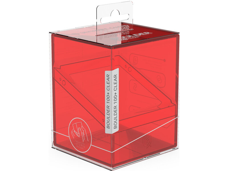 Ultimate Guard Deck Case Boulder 100+ Clear Ruby