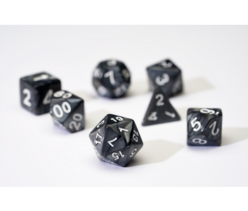 Sirius Dice Pearl Charcoal Grey 7-die Set