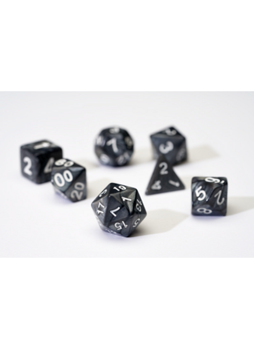 Sirius Dice Pearl Charcoal Grey 7-die Set