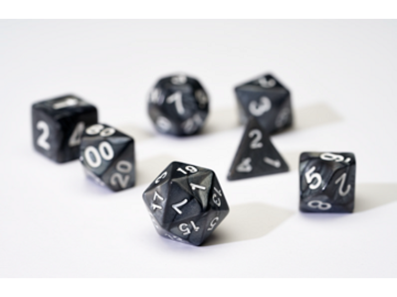 Sirius Dice Sirius Dice Pearl Charcoal Grey 7-die Set