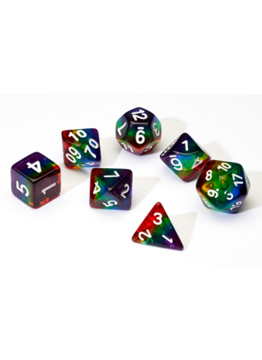 Sirius Dice Translucent Rainbow Resin 7-die Set