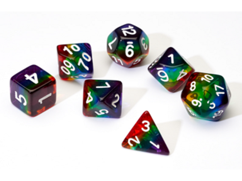 Sirius Dice Sirius Dice Translucent Rainbow Resin 7-die Set