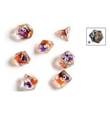 Sirius Dice Sirius Dice Translucent Purple, Orange, Clear 7- Die Set