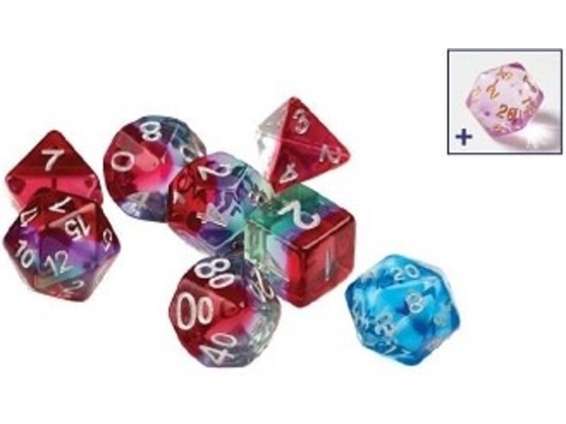 Sirius Dice Sirius Dice Semi-translucent Watermelon 7-die Set
