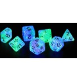 Sirius Dice Sirius Dice Glow-in-the-dark Peacock Glowworm 7-die Set