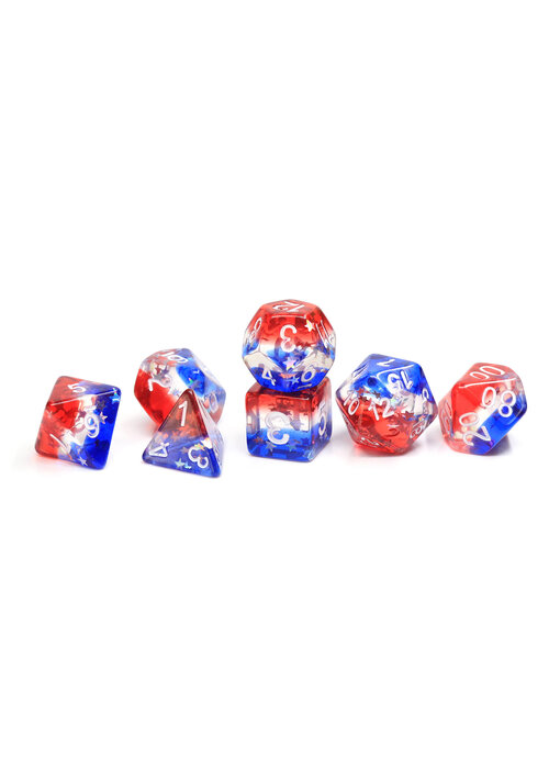 Sirius Dice Star Spangled Banner 7-die Set
