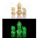 Sirius Dice Glow-in-the-dark Melon Ball Glowworm 7-die Set